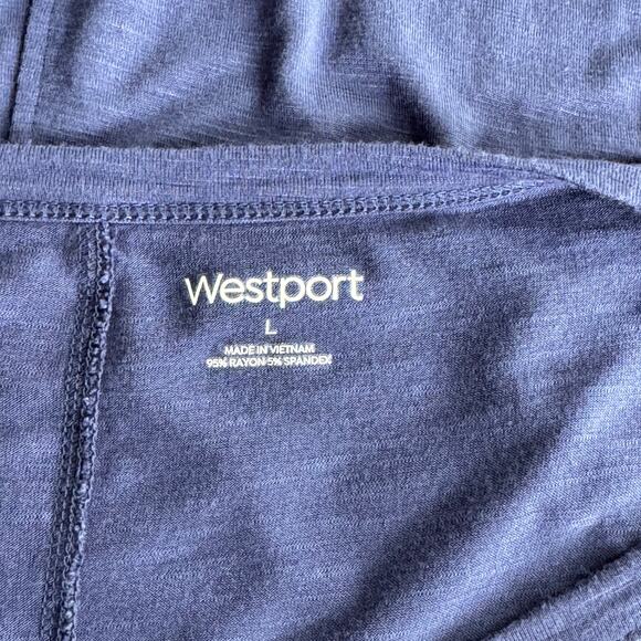 Westport Large Blue Basic Long Sleeve Tee - Picture 4 of 5